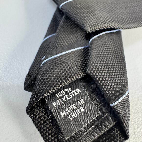 ALFANI ALFATECH Mens Necktie Clarkson Stripe Black Stain Resistant New - Picture 4 of 9